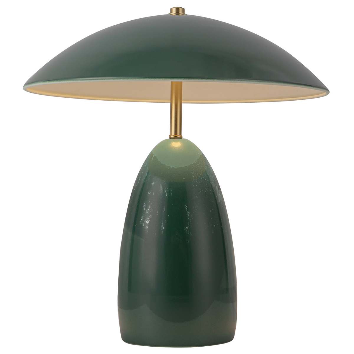 Poppy 35cm Verde lámpara de mesa De Elstead Lighting - La l&aacute;mpara incorpora un LED integrado de 11,5 W con un flujo luminoso de 761 l&uacute;menes y luz blanca c&aacute;lida (3000 K).