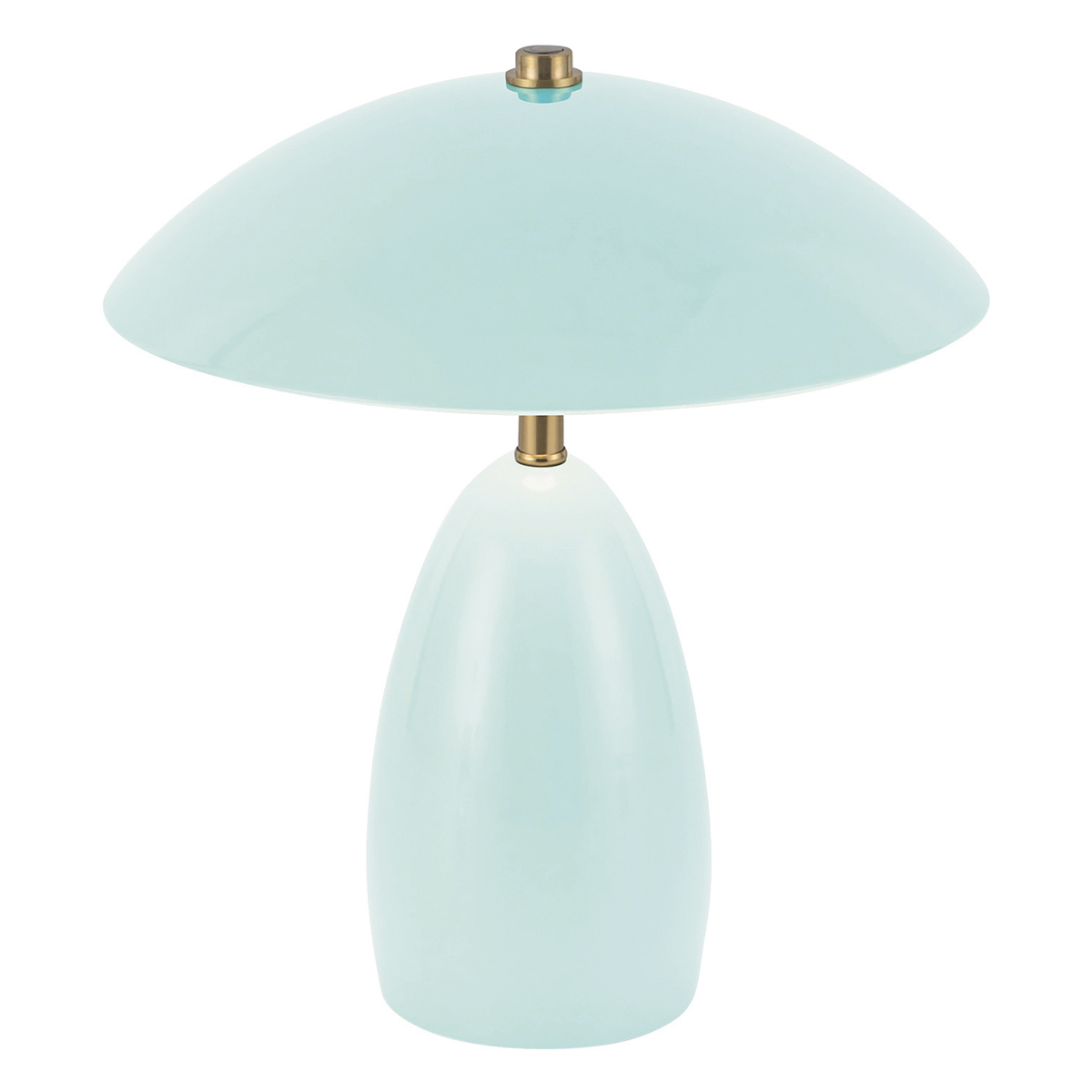 Poppy 27cm azul claro portátil De Elstead Lighting - Poppy es una l&aacute;mpara de mesa port&aacute;til fabricada en metal pulido soplado a mano con detalles decorativos de lat&oacute;n.