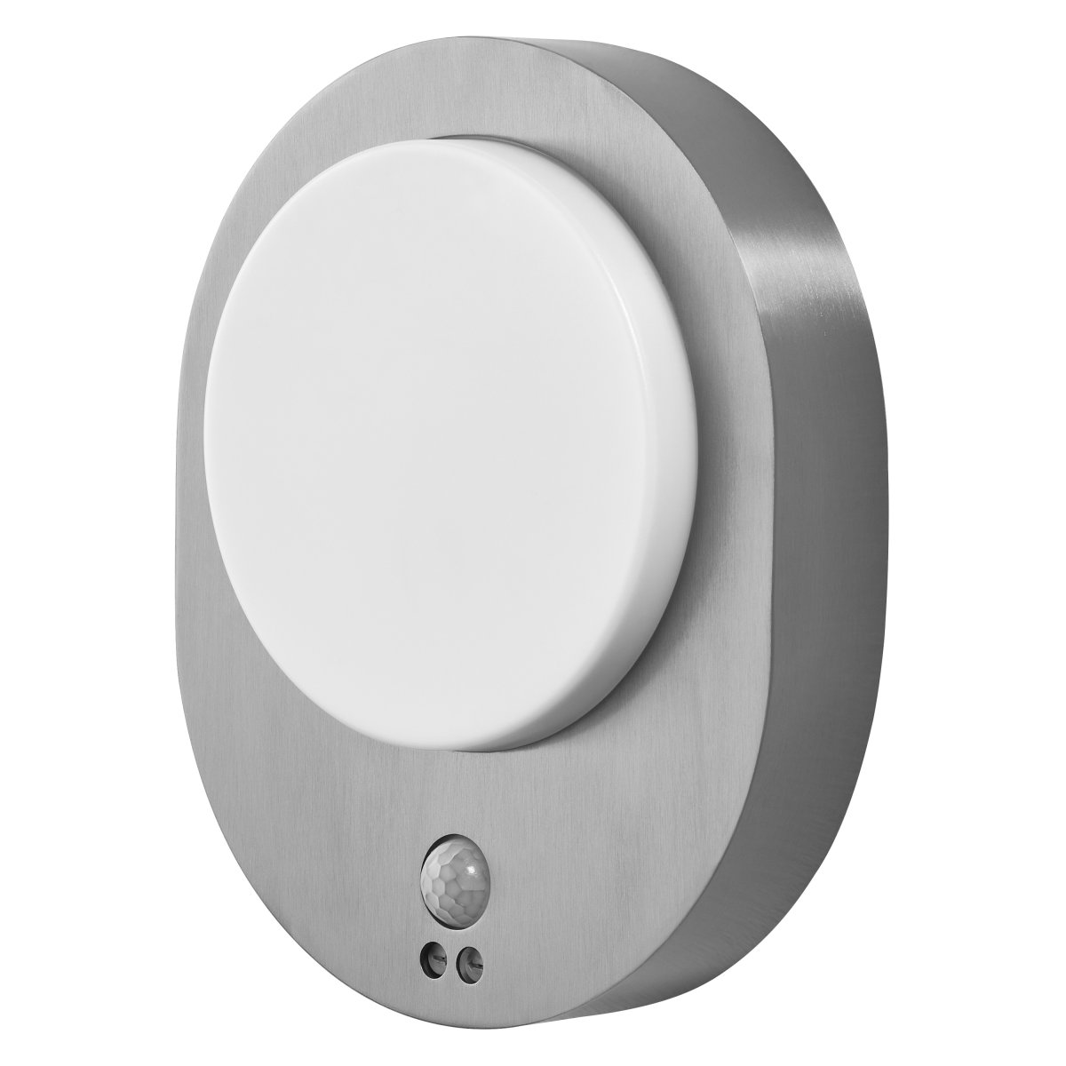 Disc Sensor Acero lámpara de exterior De Osram - Disc Sensor&nbsp;&auml;r en innovativ och stilfull fasadlampa som ger b&aring;de funktion och elegans till din entr&eacute; eller uteplats.