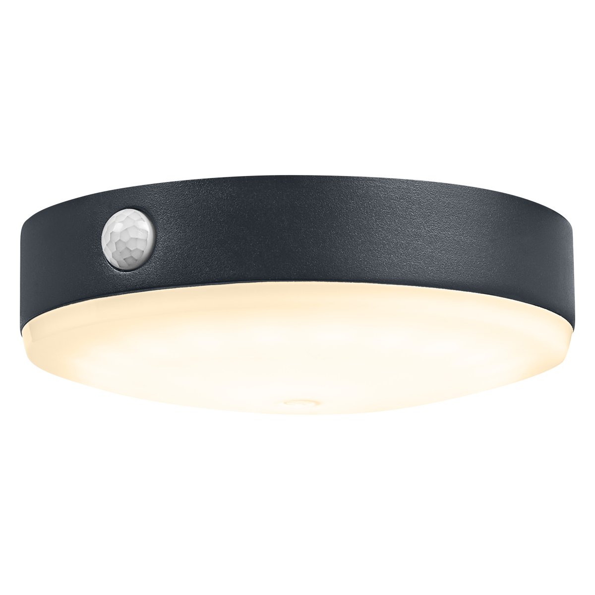 Tossa Sensor Negro lámpara solar De Ledvance - El sensor de movimiento PIR incorporado y el sensor de luz diurna encienden automáticamente la lámpara cuando se detecta movimiento en la oscuridad, lo que garantiza la seguridad y la eficiencia energética.