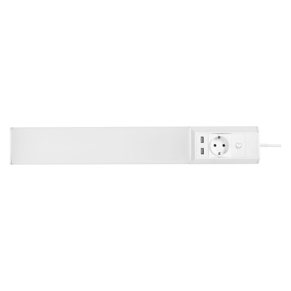 Flat Socket USB 54cm Blanco De Ledvance - Lampan skruvas fast antingen under sk&aring;pet eller i 45&deg; lutning och ansluts sedan med medf&ouml;ljande sladd p&aring; 1,5m och kopplas in i v&auml;gguttag med stickkontakt.