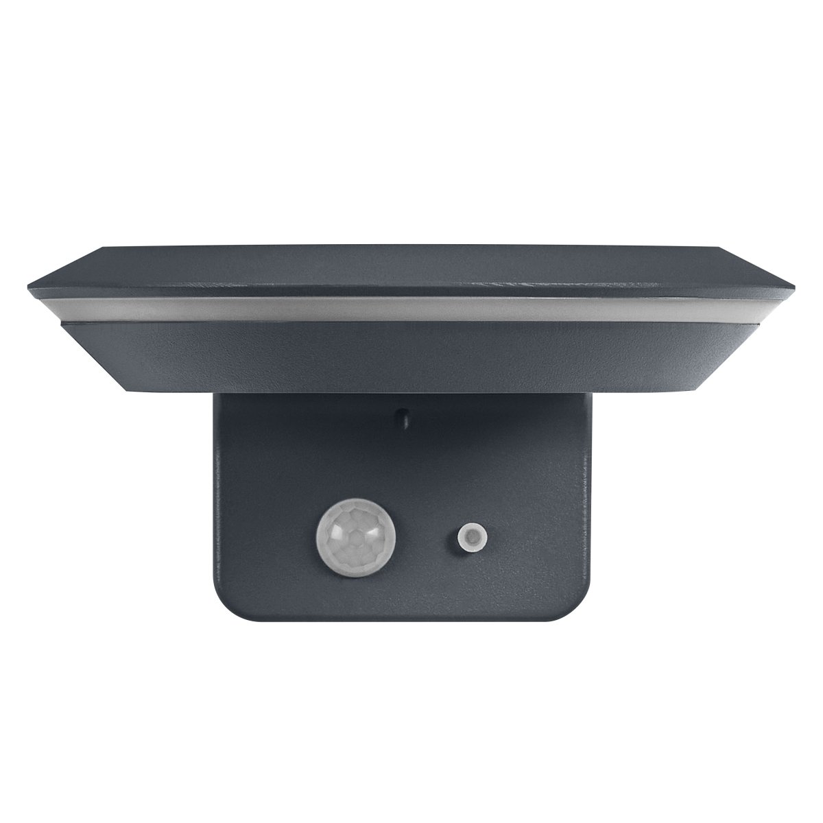Glow Sensor Gris oscuro lámpara solar De Osram - El sensor de movimiento PIR incorporado y el sensor de luz diurna encienden autom&aacute;ticamente la l&aacute;mpara cuando se detecta movimiento en la oscuridad, lo que garantiza la seguridad y la eficiencia energ&eacute;tica.