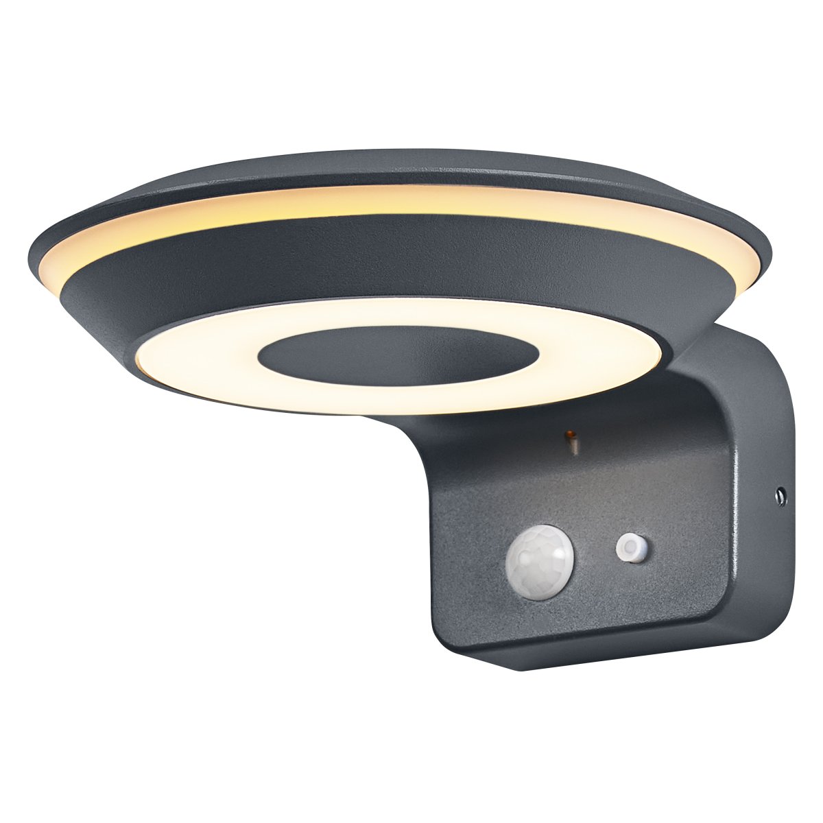 Glow Sensor Gris oscuro lámpara solar De Osram - El sensor de movimiento PIR incorporado y el sensor de luz diurna encienden autom&aacute;ticamente la l&aacute;mpara cuando se detecta movimiento en la oscuridad, lo que garantiza la seguridad y la eficiencia energ&eacute;tica.