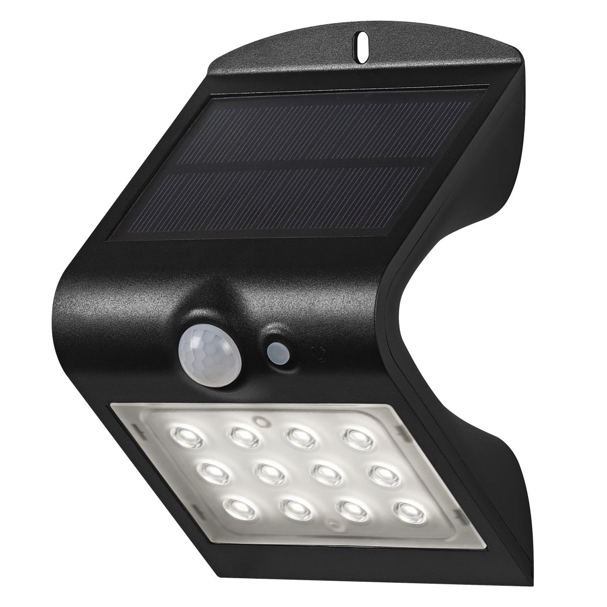 Butterfly 1,5W Negro lámpara solar De Ledvance - El sensor de movimiento PIR incorporado y el sensor de luz diurna encienden autom&aacute;ticamente la l&aacute;mpara cuando se detecta movimiento en la oscuridad, lo que garantiza la seguridad y la eficiencia energ&eacute;tica.