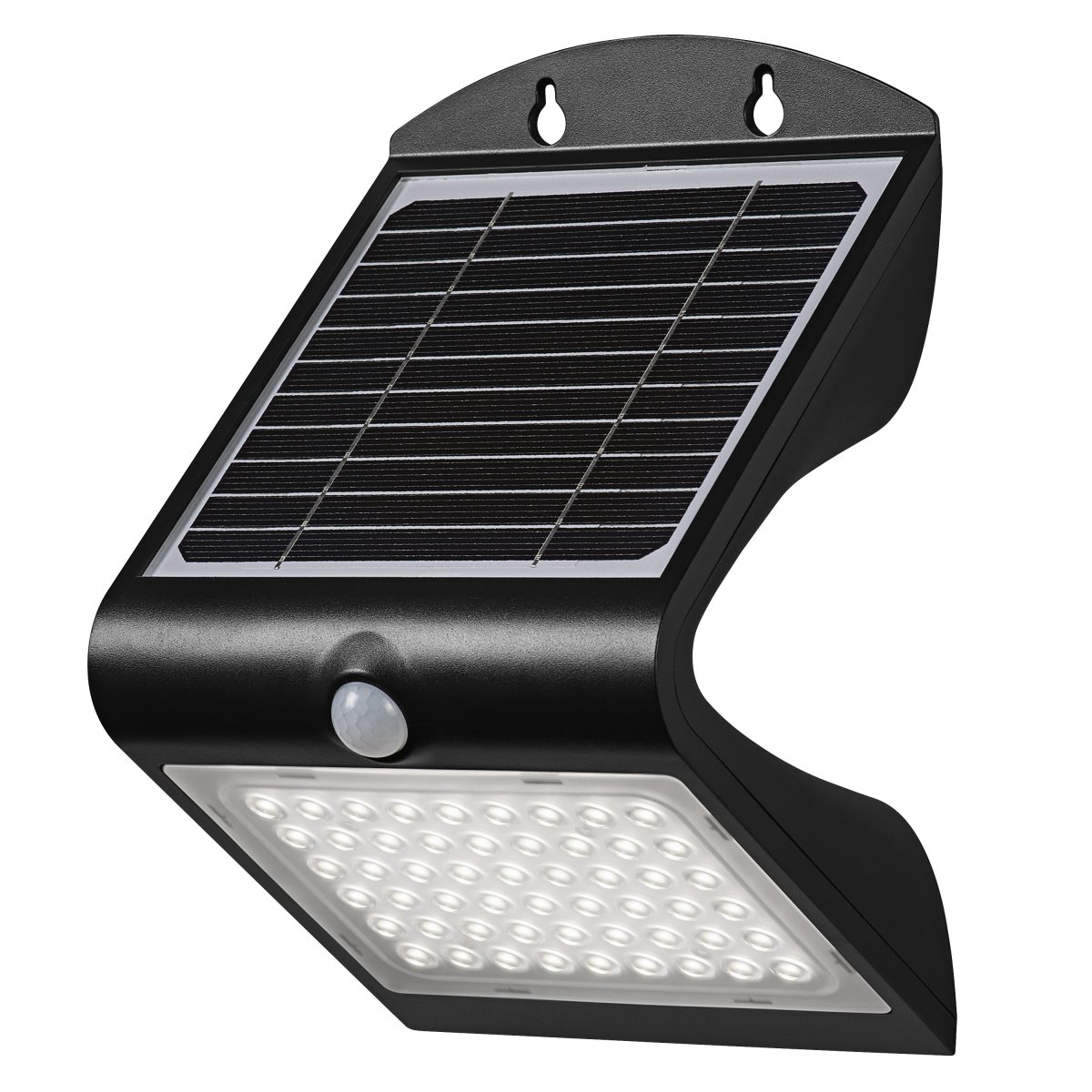 Butterfly 4W Negro lámpara solar De Ledvance - El sensor de movimiento PIR incorporado y el sensor de luz diurna encienden autom&aacute;ticamente la l&aacute;mpara cuando se detecta movimiento en la oscuridad, lo que garantiza la seguridad y la eficiencia energ&eacute;tica.