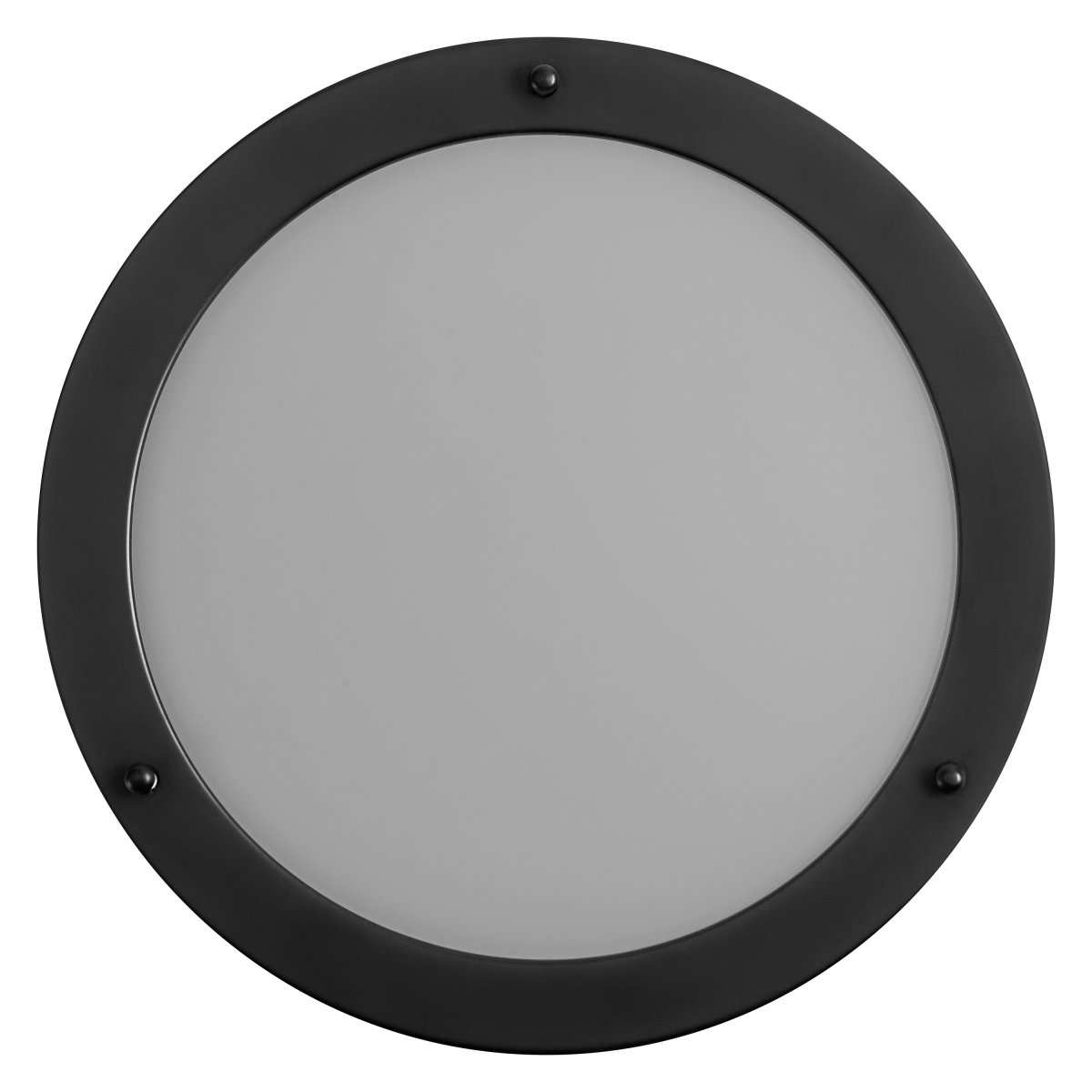 Classic Round Ø30 Negro lámpara de baño De Ledvance - Sk&auml;rmen i frostat glas ger ett fint och bl&auml;ndfritt ljus i rummet.