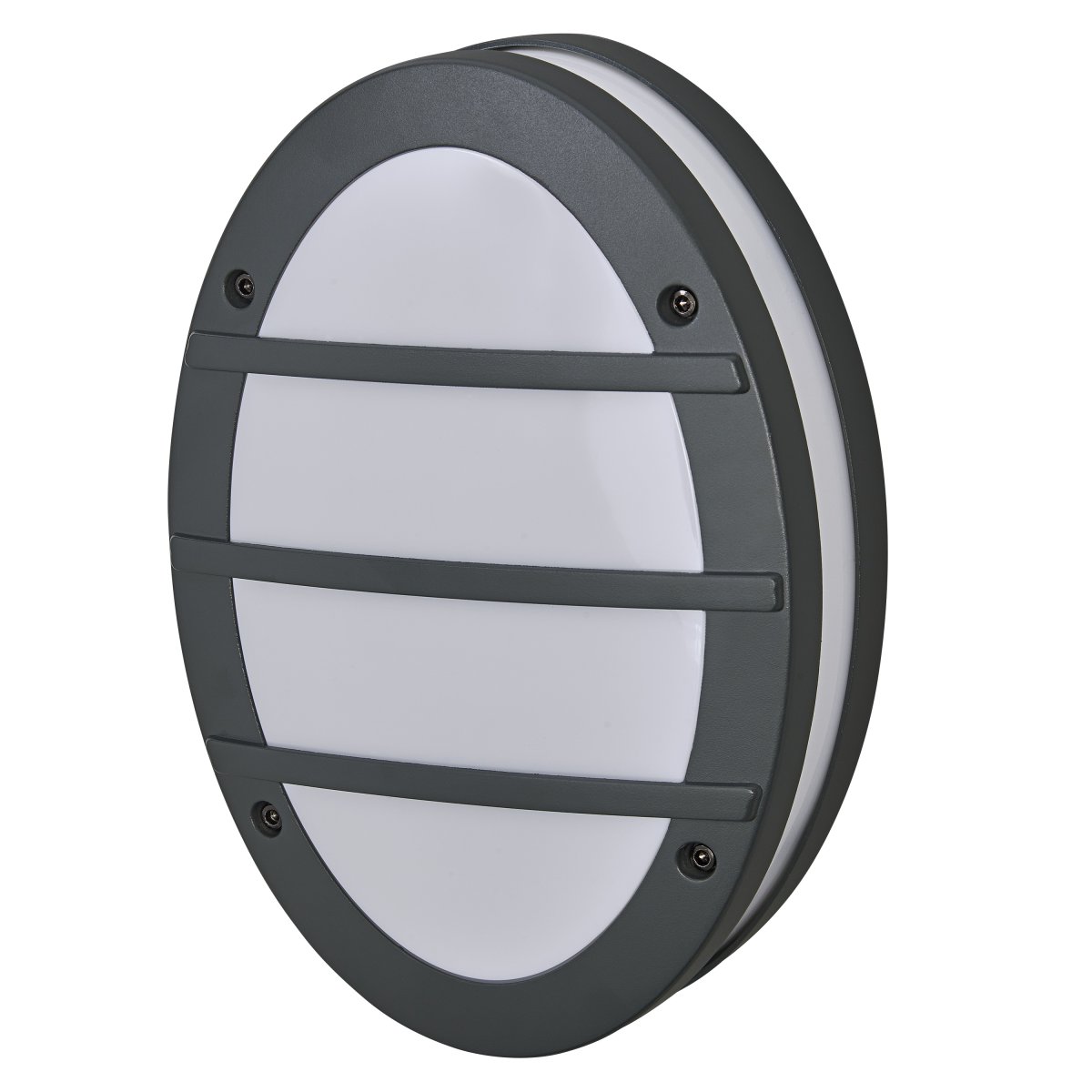 Orbick Gris oscuro lámpara de exterior De Ledvance - Tillverkad av pressgjuten aluminium och med IP65-klassning, &auml;r denna lampa helt skyddad mot b&aring;de damm och vatten, vilket g&ouml;r den perfekt f&ouml;r alla v&auml;derf&ouml;rh&aring;llanden.