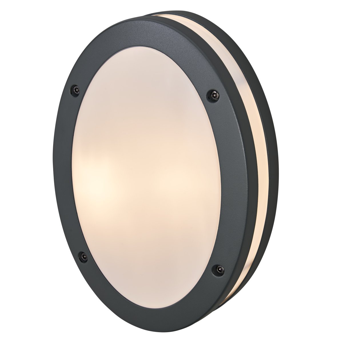 Orbi Gris oscuro lámpara de exterior De Ledvance - Tillverkad av pressgjuten aluminium och med IP65-klassning, &auml;r denna lampa helt skyddad mot b&aring;de damm och vatten, vilket g&ouml;r den perfekt f&ouml;r alla v&auml;derf&ouml;rh&aring;llanden.