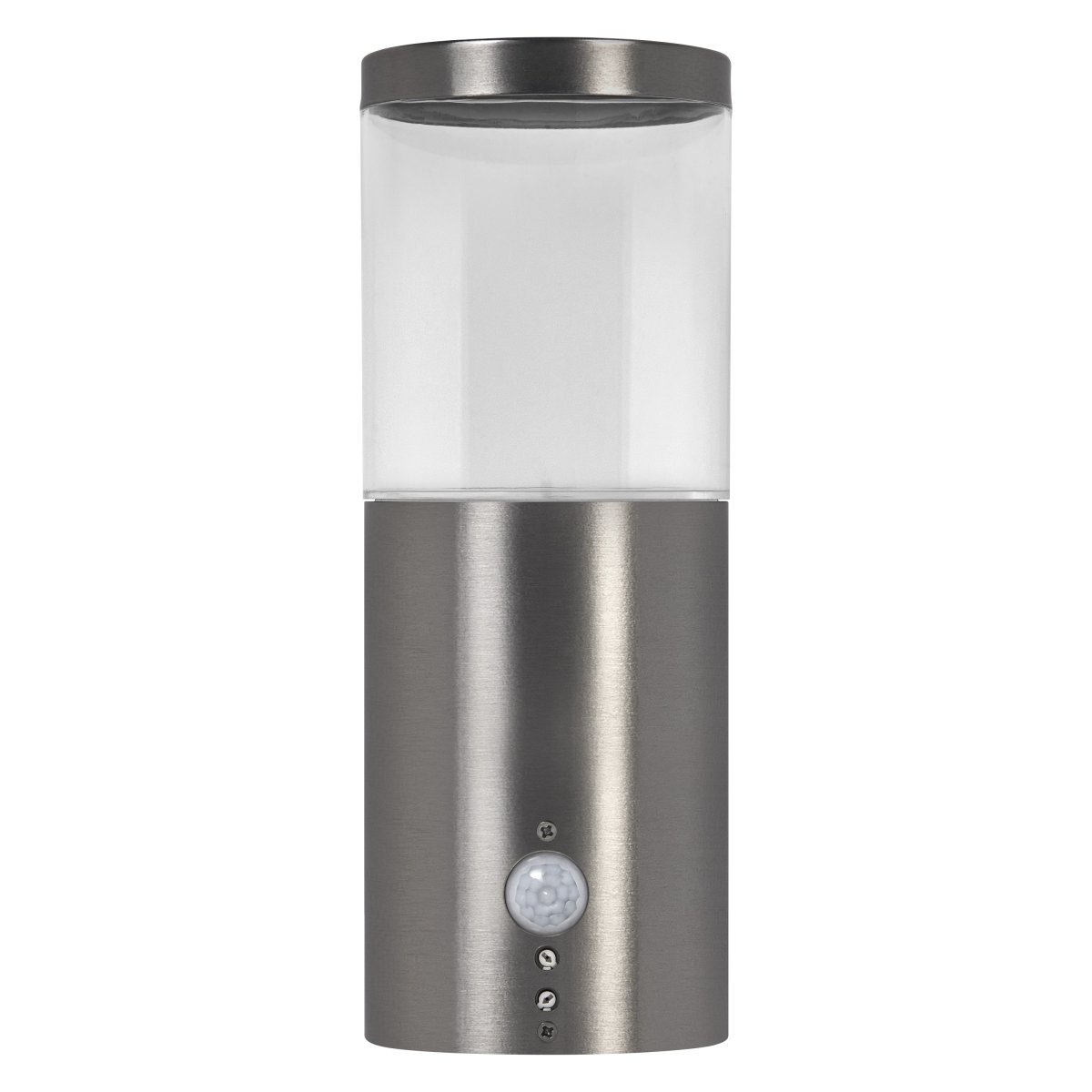 Ebro Sensor Acero lámpara de exterior De Ledvance - Est&aacute; disponible con o sin detector de movimiento PIR y sensor de luz diurna, lo que lo hace ideal para encender la luz autom&aacute;ticamente cuando se detecta movimiento o cuando oscurece.