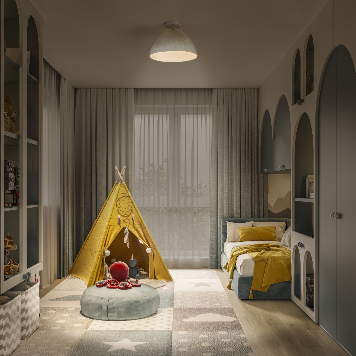 Camel Bell Ø38 Blanco plafón De Ledvance - La pantalla de papel decorativa garantiza una agradable distribuci&oacute;n de la luz en la habitaci&oacute;n.