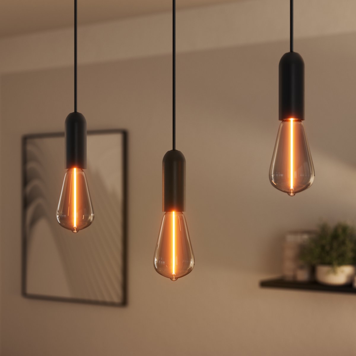 Round Ø10 Negro Lámpas de techo De Osram - 
