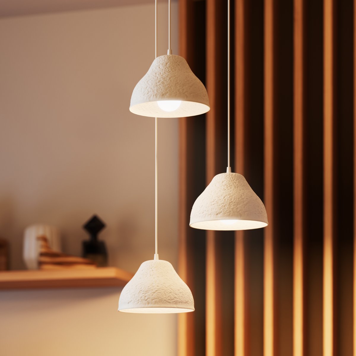 Camel Bell Ø43 Blanco Lámpas de techo De Ledvance - Las pantallas de papel decorativas garantizan una hermosa difusi&oacute;n de la luz hacia abajo.