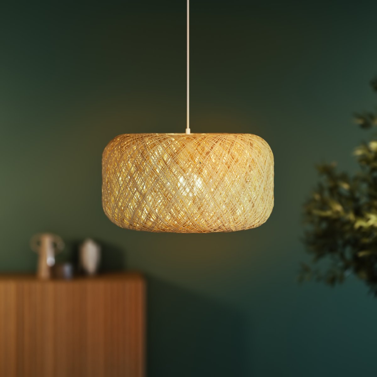 Paper Bale Ø40 Naturaleza Lámpas de techo De Osram - Paper Bale &auml;r en vacker lampa med bohemisk design.