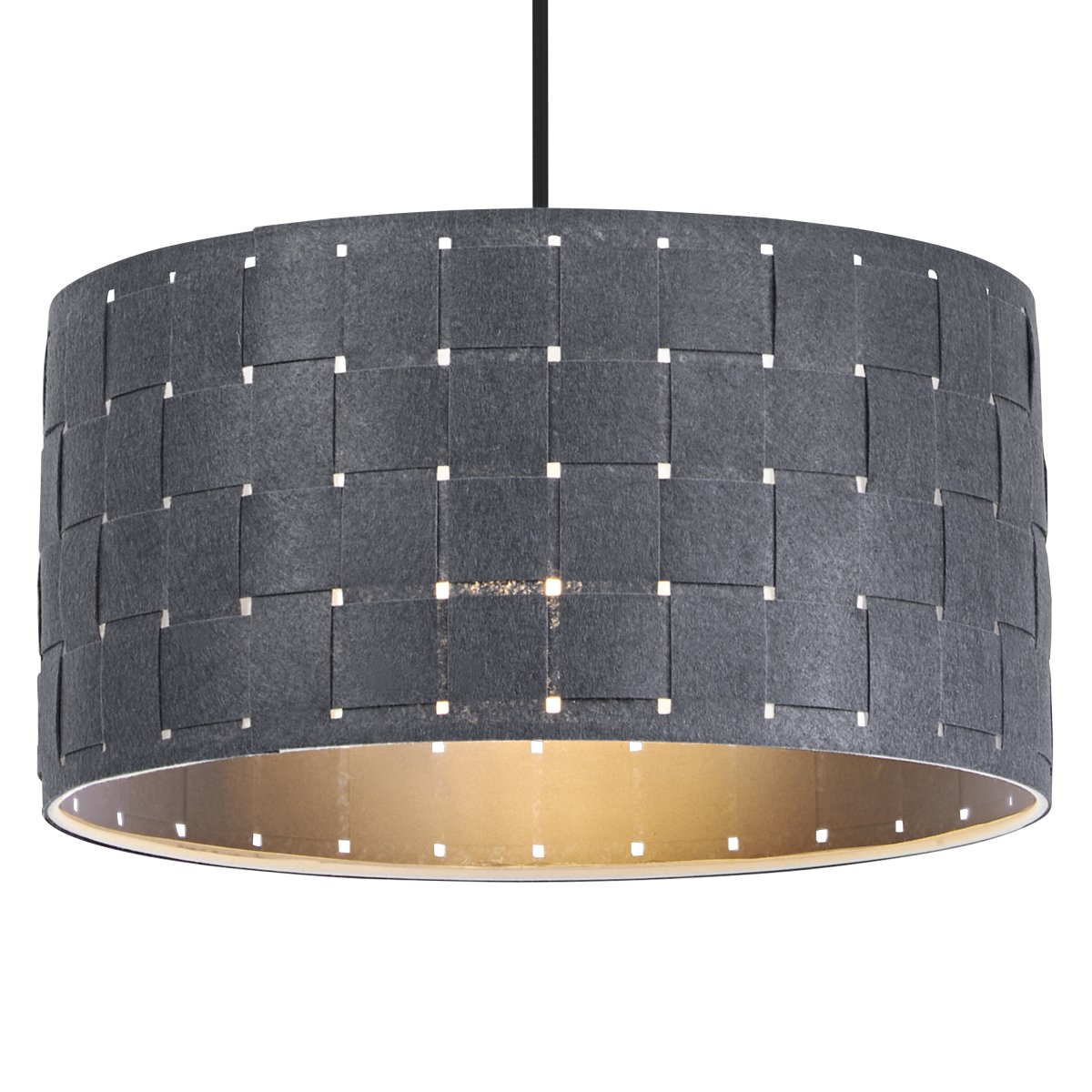 Felt Weaving Ø38 Gris oscuro Lámpas de techo De Ledvance - Dekorativ pendel med sk&auml;rm gjord av fl&auml;tad filt vilket ger en fin och varm ljusspridning i rummet.