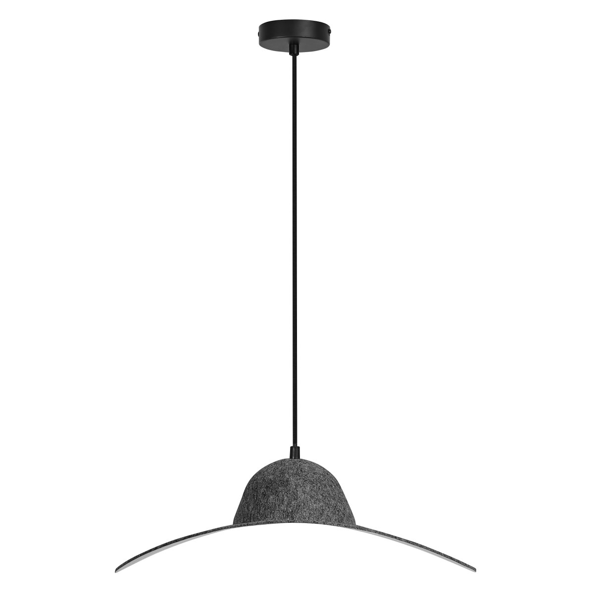 Felt Hat Ø50 Gris oscuro Lámpas de techo De Osram - Felt Hat &auml;r en vacker pendel med sk&auml;rm formad som en hatt gjord av filt, vilket ger en fin och varm ljusspridning i rummet.