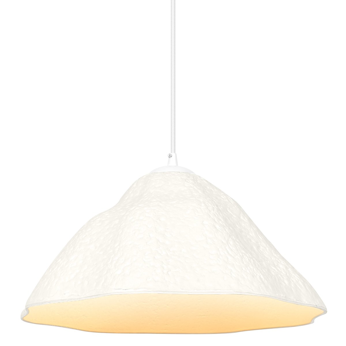 Lotus Leaf Ø40 Blanco Lámpas de techo De Osram - La pantalla de papel decorativa garantiza una hermosa difusi&oacute;n de la luz hacia abajo.