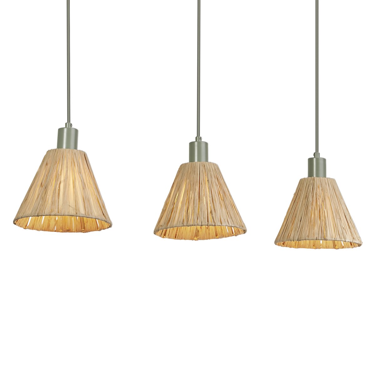 Raffia 85cm Naturaleza Lámpas de techo De Osram - Se recomienda colocarlo encima de la mesa del comedor o de la encimera de la cocina.
