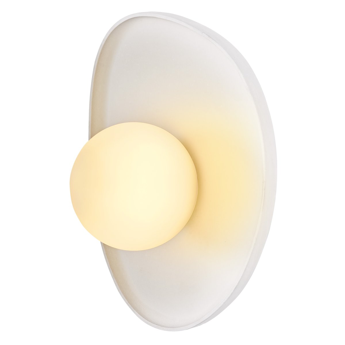 Plaster Nest 26cm Blanco lámpara de pared De Ledvance - Glaskupan i opal som omfamnar ljusk&auml;llan skapar ett fint och bl&auml;ndfritt ljus i rummet.
