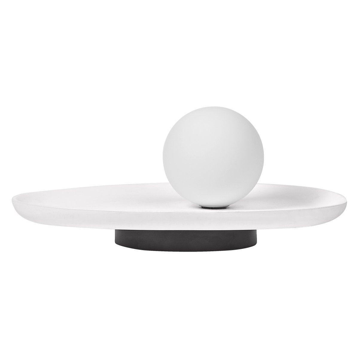 Plaster Nest 14cm Blanco lámpara de mesa De Ledvance - Glaskupan i opal som omfamnar ljusk&auml;llan skapar ett fint och bl&auml;ndfritt ljus i rummet.