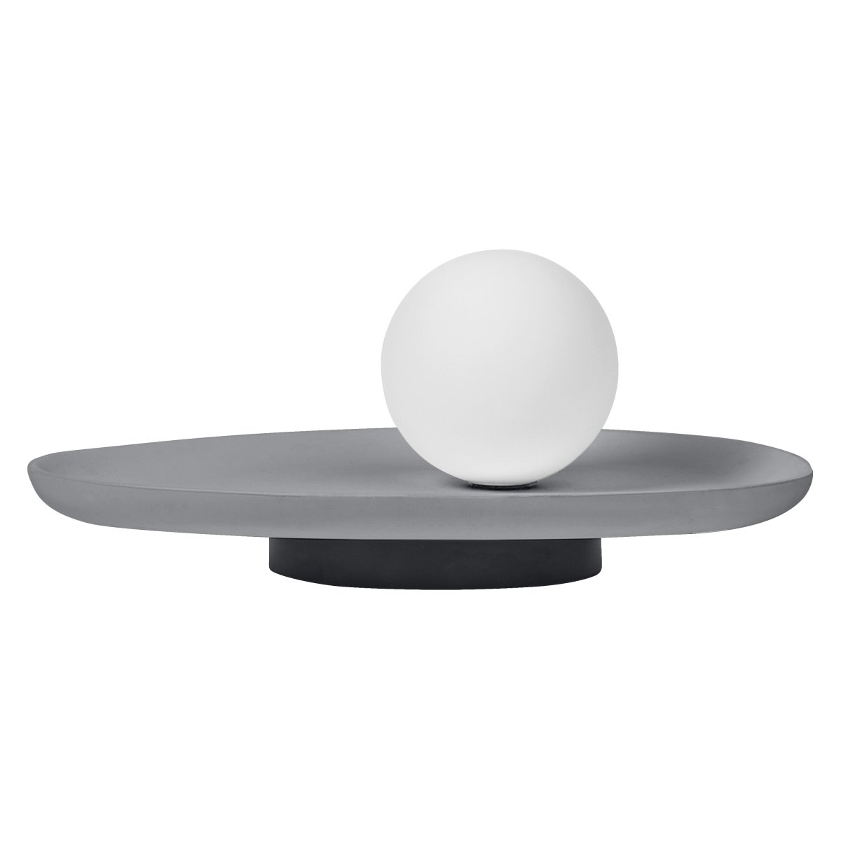 Concrete Nest 14cm Gris lámpara de mesa De Ledvance - Glaskupan i opal som omfamnar ljusk&auml;llan skapar ett fint och bl&auml;ndfritt ljus i rummet.