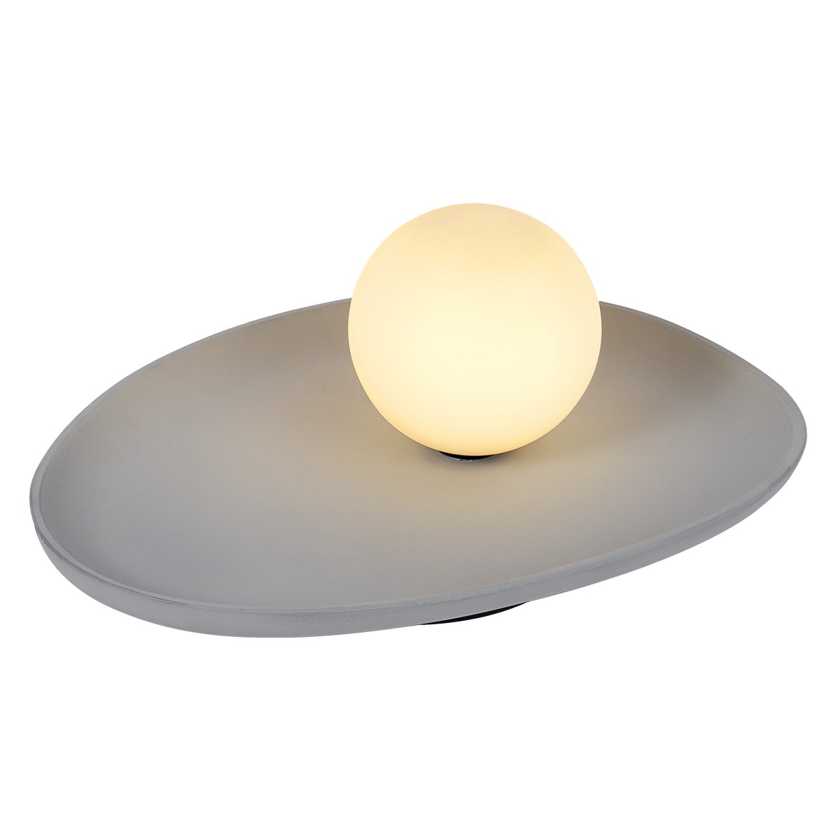 Concrete Nest 14cm Gris lámpara de mesa De Ledvance - Glaskupan i opal som omfamnar ljusk&auml;llan skapar ett fint och bl&auml;ndfritt ljus i rummet.