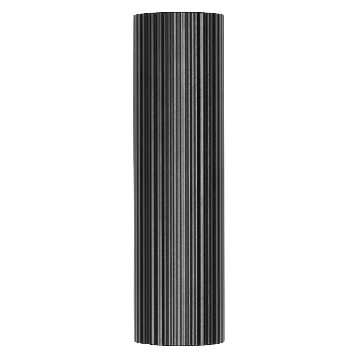 Drums 20cm Negro lámpara de pared De - La superficie acanalada de color negro mate en combinaci&oacute;n con la fina distribuci&oacute;n de la luz hacia abajo y hacia arriba en la pared le da a la habitaci&oacute;n elegancia.