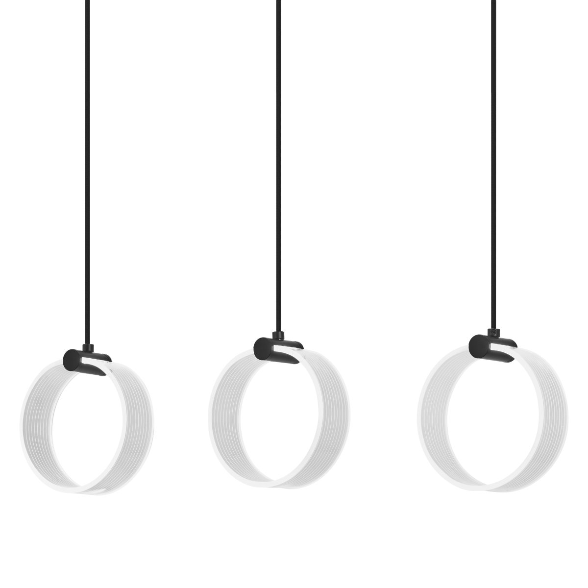 Circle PL 66cm Negro Lámpas de techo De Ledvance - En la primera etapa, la l&aacute;mpara brilla en luz blanca c&aacute;lida con 3000K, en la segunda etapa en luz blanca fr&iacute;a con 4200K y en la tercera etapa en 6500K (luz diurna).