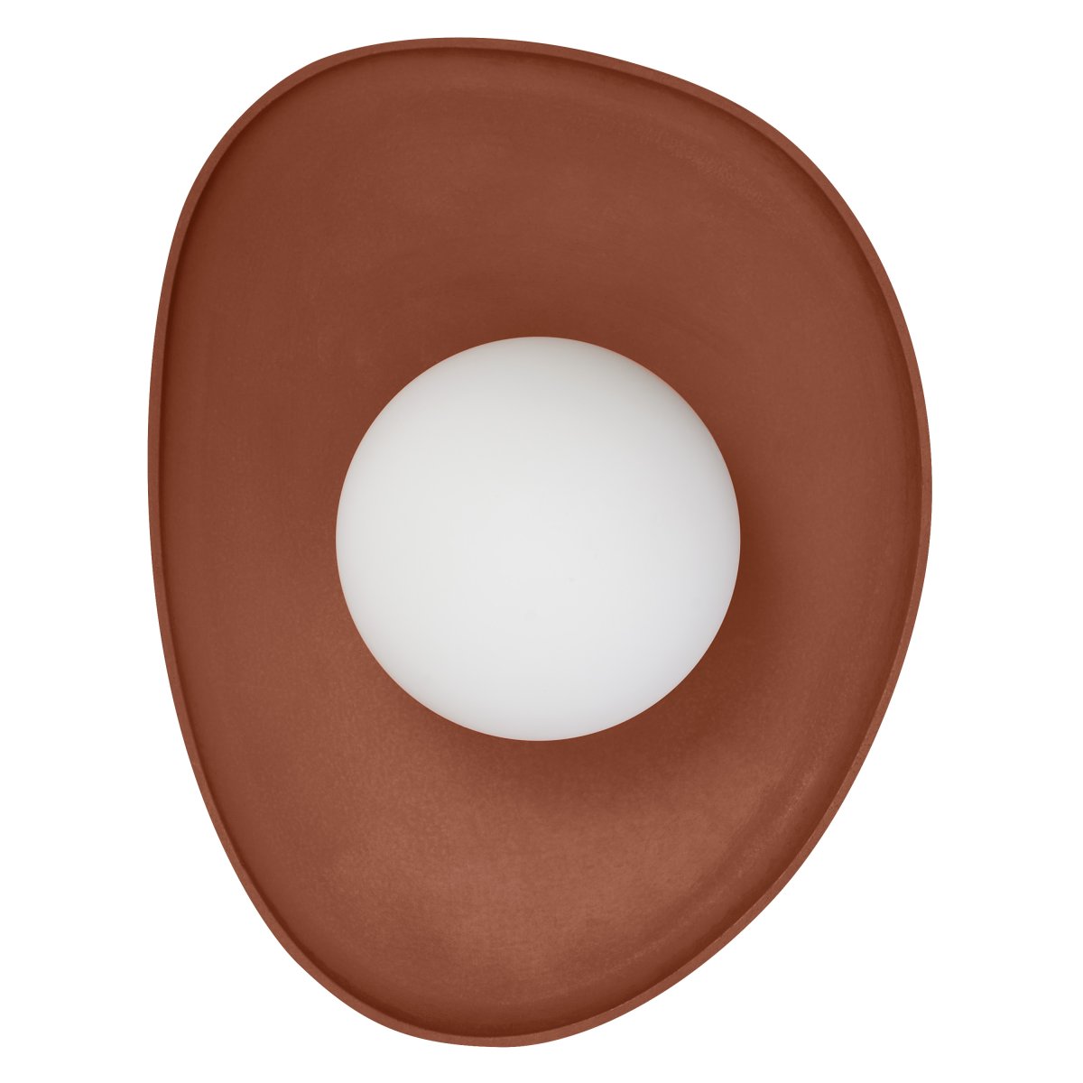 Clay Nest 26cm Marrón lámpara de pared De Osram - Glaskupan i opal som omfamnar ljusk&auml;llan skapar ett fint och bl&auml;ndfritt ljus i rummet.
