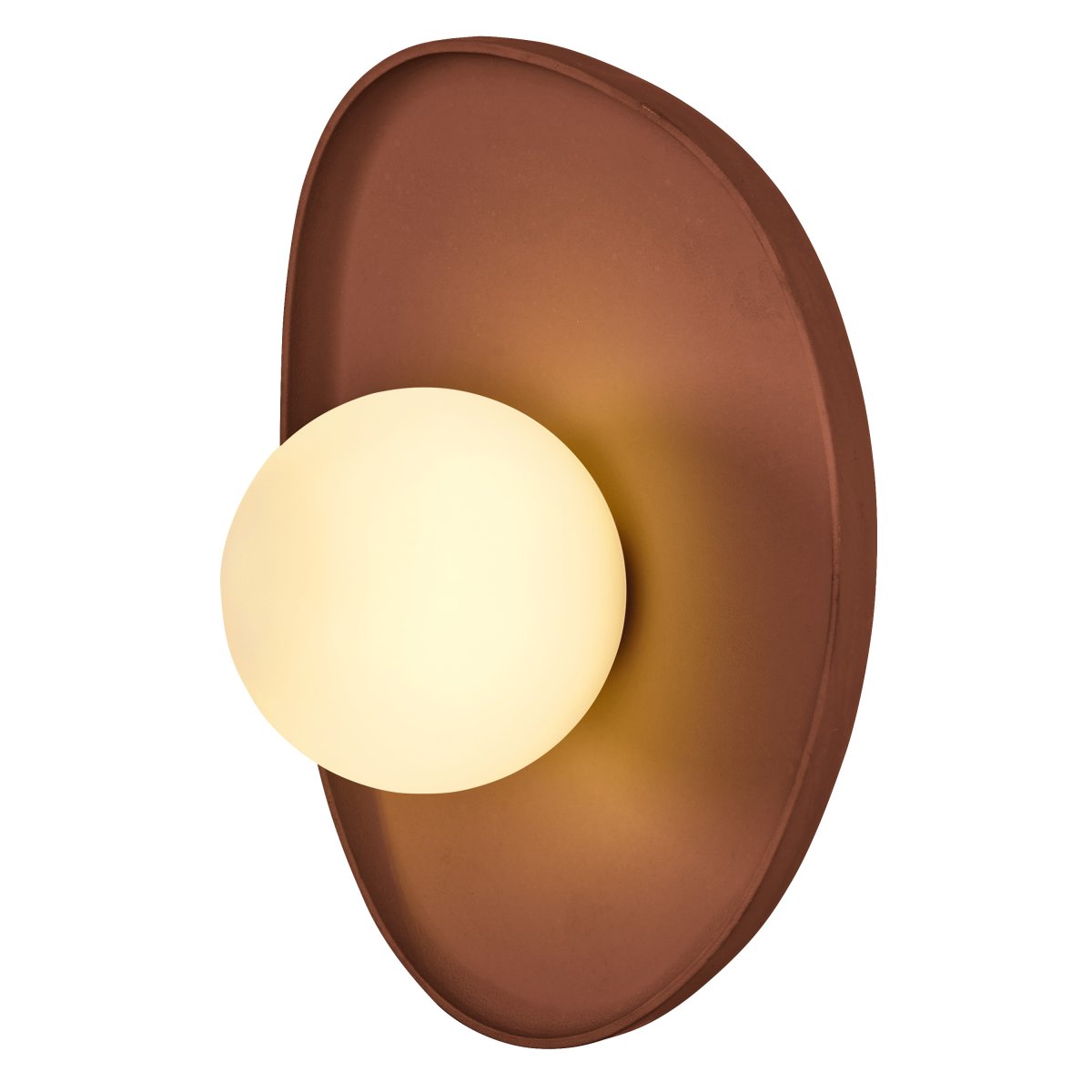 Clay Nest 26cm Marrón lámpara de pared De Osram - Glaskupan i opal som omfamnar ljusk&auml;llan skapar ett fint och bl&auml;ndfritt ljus i rummet.