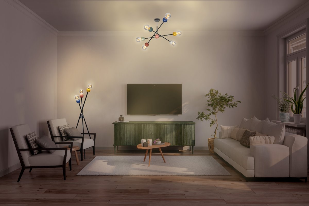 Bubble 70cm Multicolor plafón De Ledvance - Los tres brazos est&aacute;n en &aacute;ngulo para que puedas dirigir la luz como desees y crear tu propio toque personal.