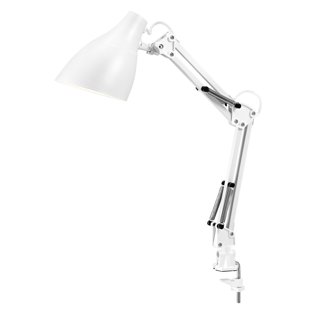 Office Pear Clip Blanco lámpara de pinza De Ledvance - Armen med tv&aring; leder g&aring;r att vinkla och justera i h&ouml;jd och sidled vilket g&ouml;r det till en flexibel lampa, ut&ouml;ver det har den en vridbar sk&auml;rm f&ouml;r individuell inst&auml;llning av ljuset.