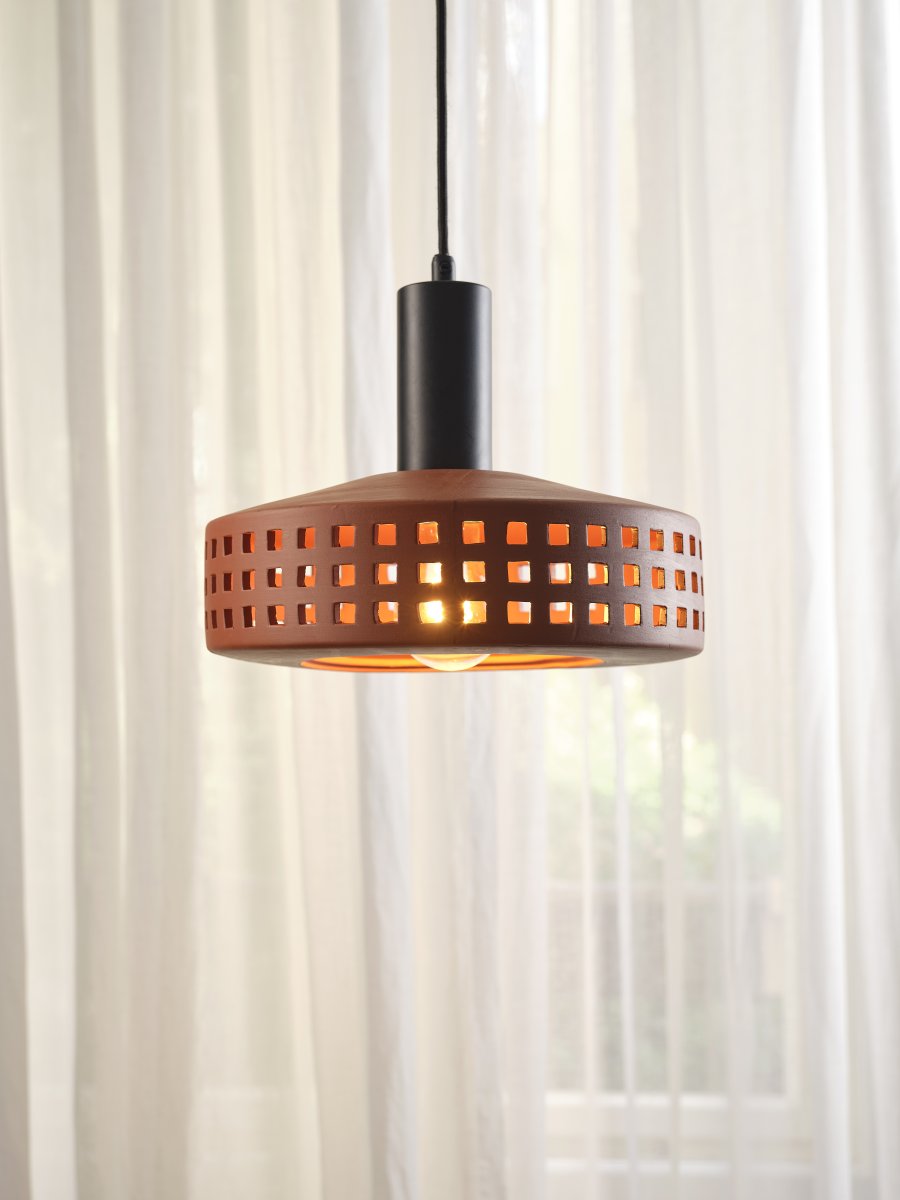 Clay Windows Ø26 Marrón Lámpas de techo De Ledvance - Clay Windows har en rustik design med sin sk&auml;rm gjord av lera i en r&ouml;dbrun f&auml;rg.