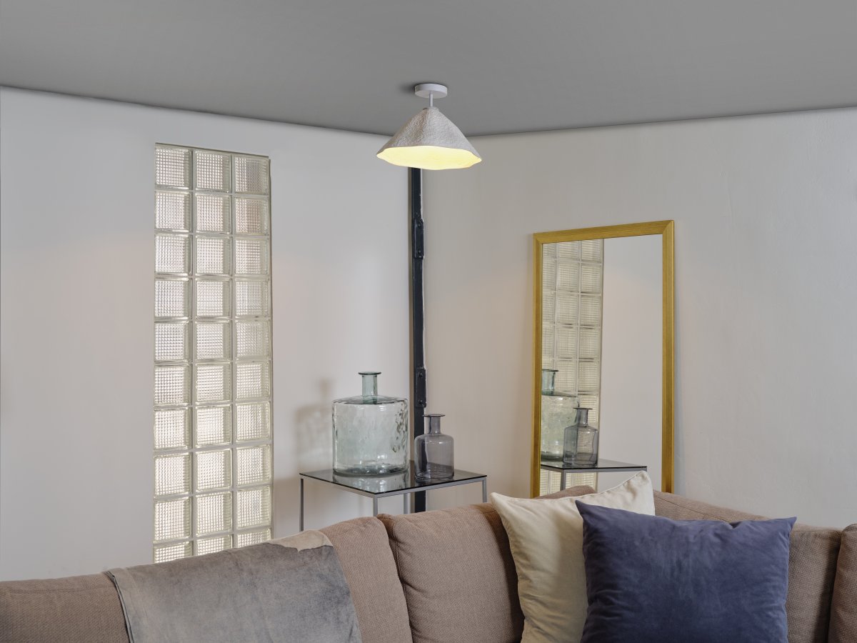 Lotus Leaf Ø40 Blanco plafón De Ledvance - La pantalla de papel decorativa garantiza una agradable distribuci&oacute;n de la luz en la habitaci&oacute;n.