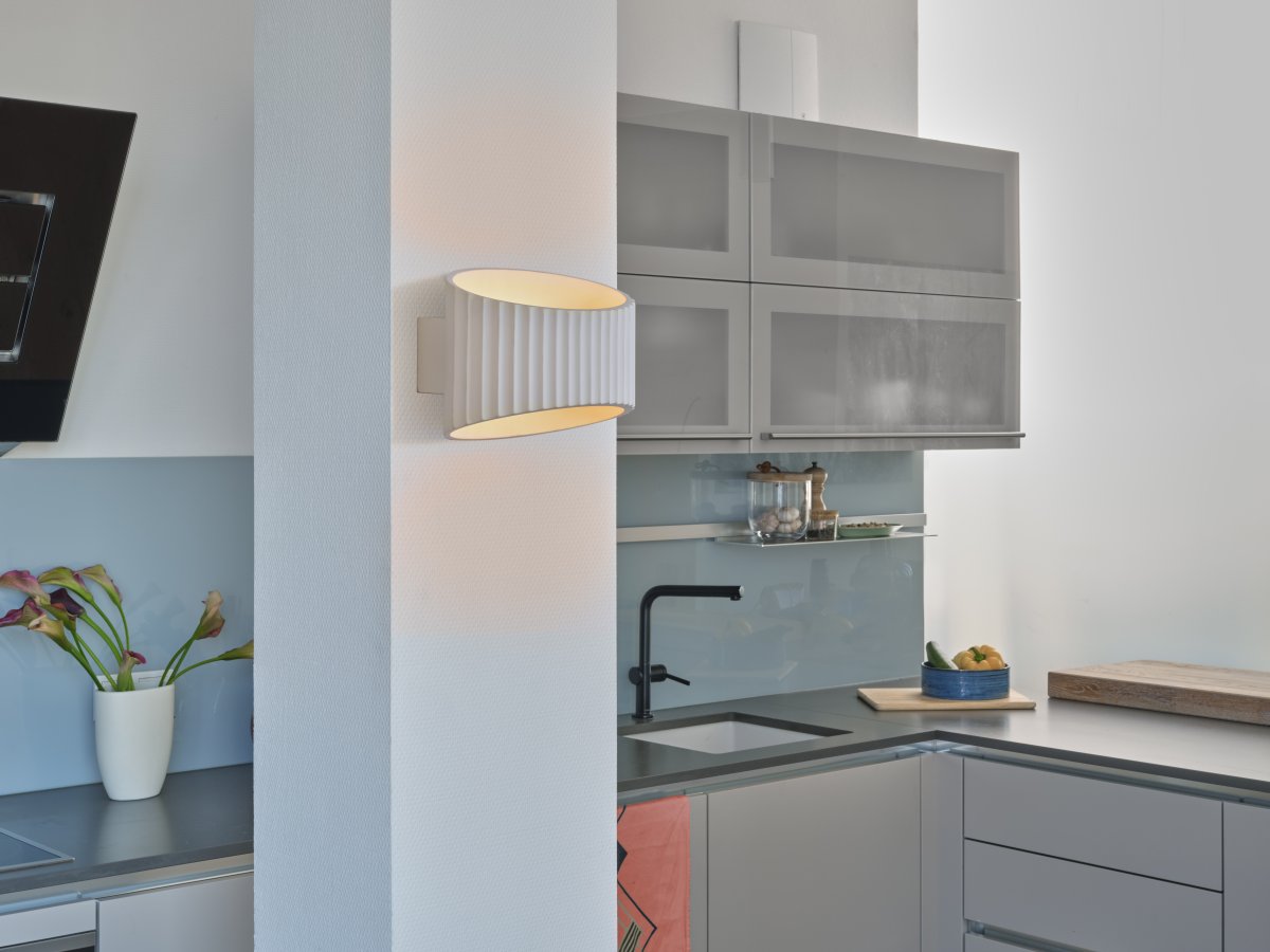 Plaster Band 25cm Blanco lámpara de pared De Osram - Plaster Band &auml;r en modern v&auml;gglampa gjord av gips.