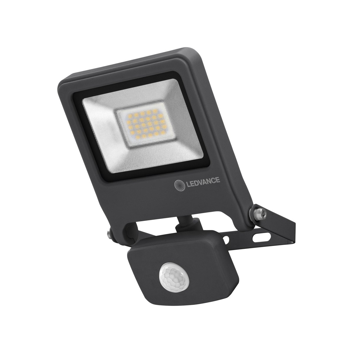 Flood Sensor 20W Gris oscuro lámpara de exterior De Ledvance - Flood Sensor 20W &auml;r en kraftfull och energieffektiv str&aring;lkastare med IP44-klassning, vilket g&ouml;r den idealisk f&ouml;r utomhusbruk.