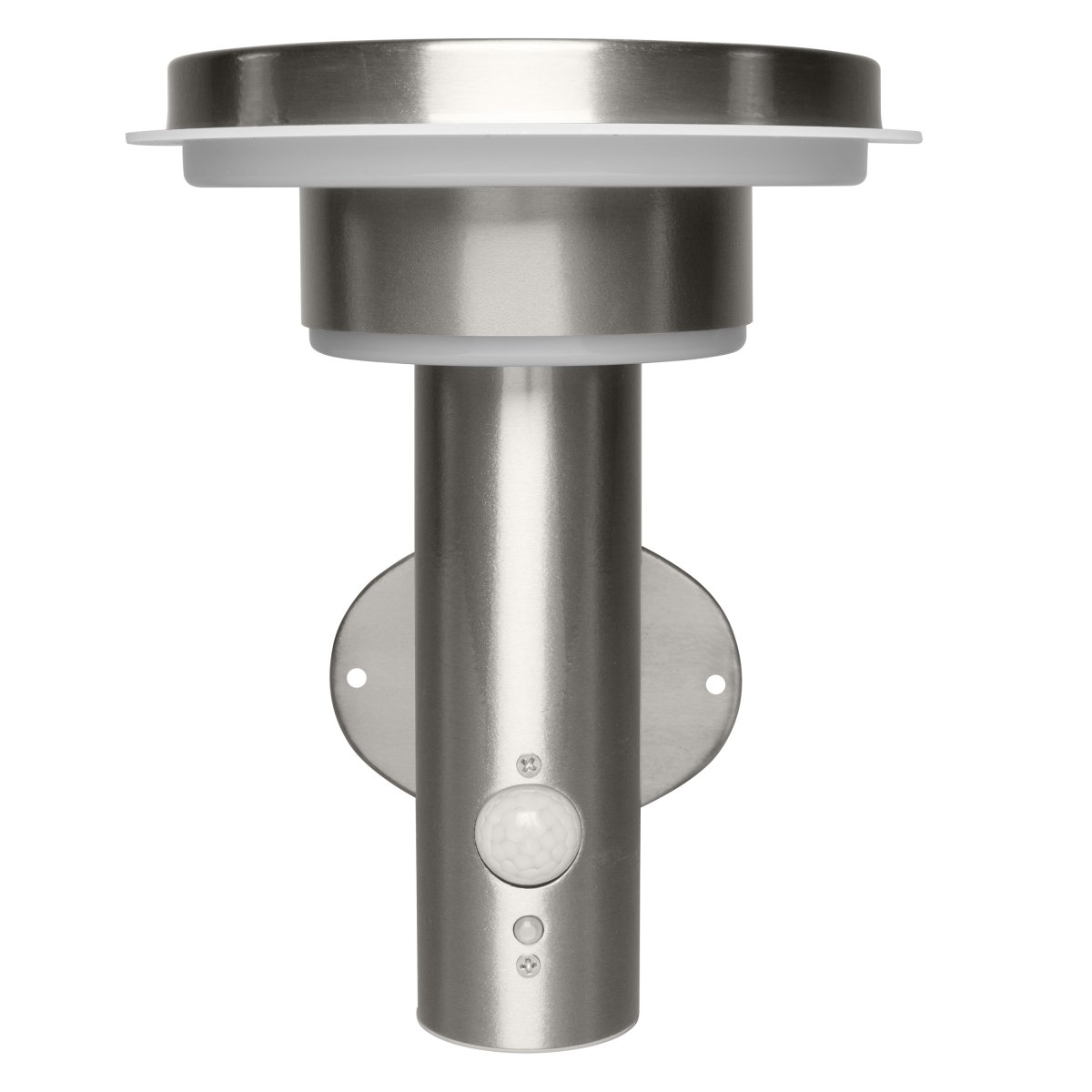 Double Circle Sensor Plata lámpara solar De Osram - El sensor de movimiento PIR incorporado y el sensor de luz diurna encienden autom&aacute;ticamente la l&aacute;mpara cuando se detecta movimiento en la oscuridad, lo que garantiza la seguridad y la eficiencia energ&eacute;tica.
