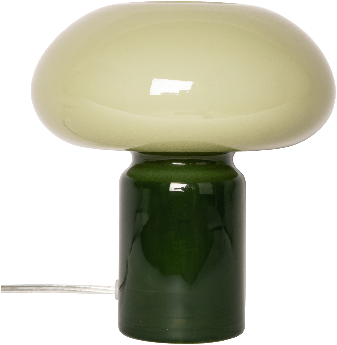 Glas 23cm Verde lámpara de mesa De Eja - Su luz tenue crea una atmósfera agradable, convirtiéndola en el centro de atención perfecto para una mesa auxiliar, el alféizar de una ventana o la mesita de noche.