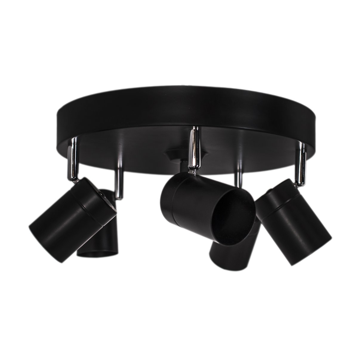 Aurora 5 Negro foco de techo De By Rydéns - Ideal para salones, cocinas o pasillos donde la funcionalidad y el dise&ntilde;o son fundamentales, Aurora proporciona una luz eficaz y agradable, integr&aacute;ndose a la perfecci&oacute;n tanto en ambientes modernos como cl&aacute;sicos.
