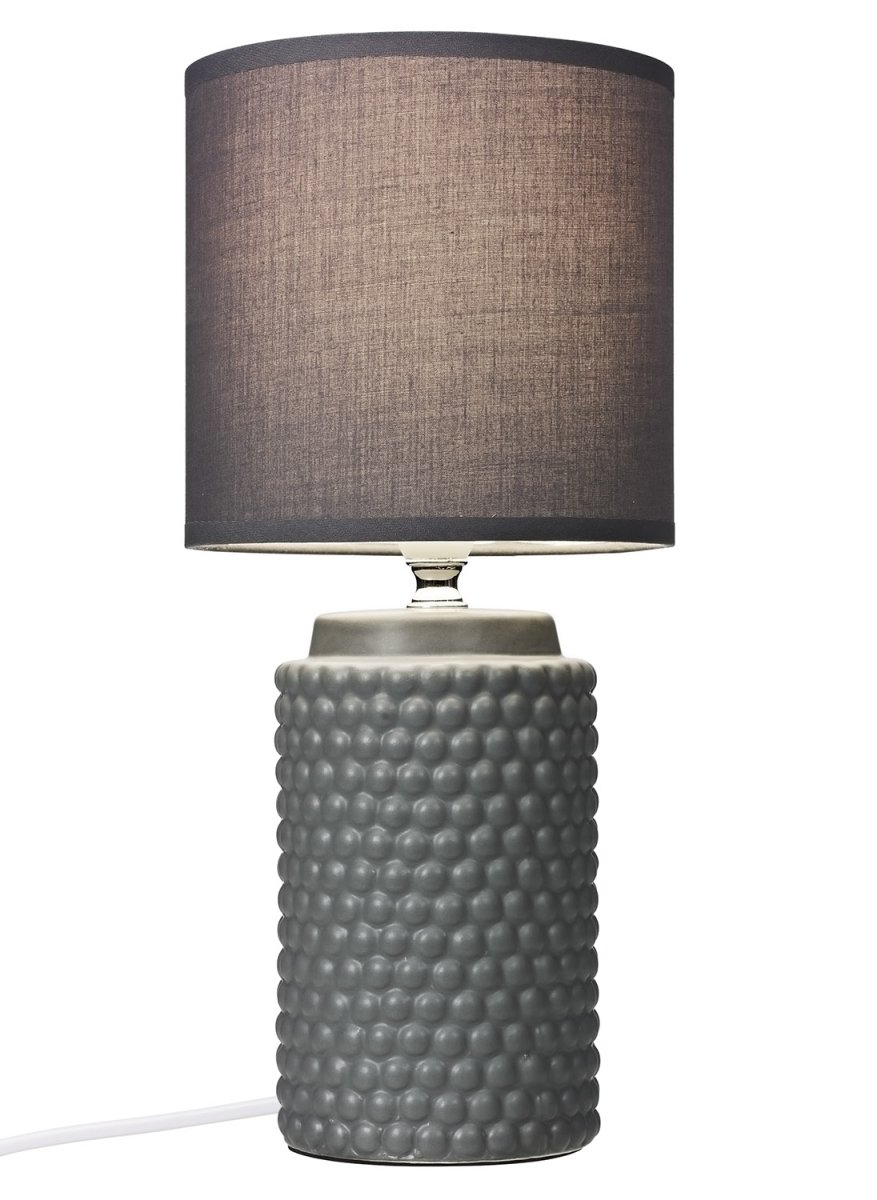 Bubble 33cm Gris lámpara de mesa De Cottex - La lámpara de mesa Bubble, fabricada en cerámica y textil, es un detalle interior único y moderno que añade carácter a tu hogar.