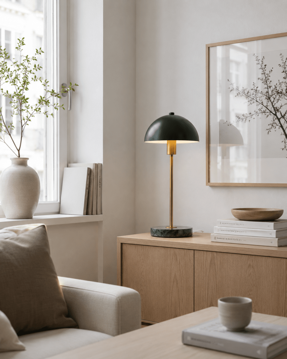 Dito 47cm Verde lámpara de mesa De Nordic Lighting - La l&aacute;mpara incluye un cable transparente de 1,8 m, un interruptor y un enchufe.