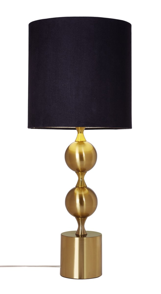 Prakt 60cm Latón cepillado lámpara de mesa De Cottex - La magn&iacute;fica l&aacute;mpara de mesa realizada en metal y textil es una l&aacute;mpara elegante y llamativa que a&ntilde;ade un toque sofisticado a la estancia.