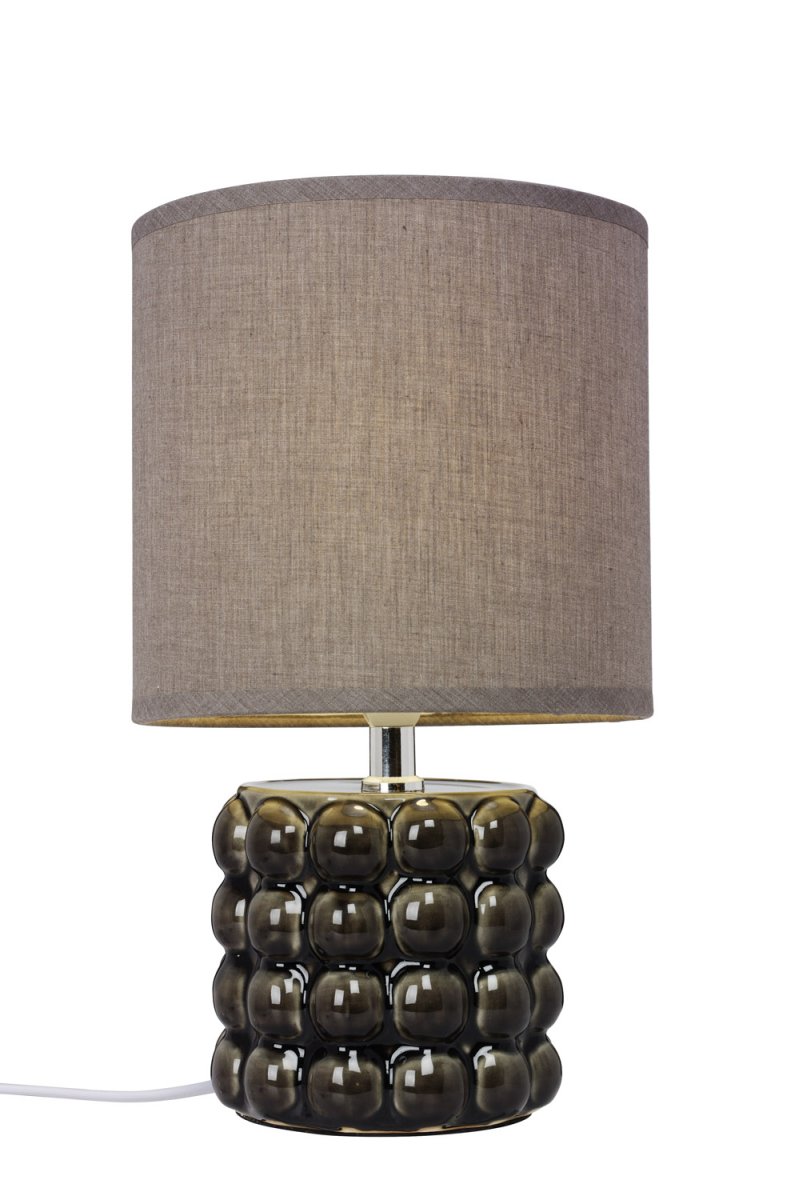 Kupol 34cm Gris lámpara de mesa De Cottex - La lámpara de mesa con cúpula hecha de cerámica y textil es un detalle interior elegante y único que aporta una expresión moderna.