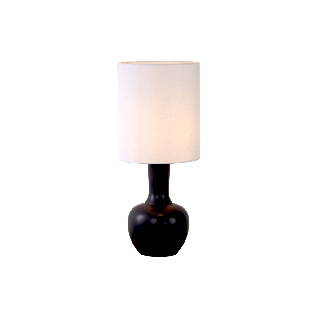 Lill Boda 52cm Negro lámpara de mesa De Nordic Lighting - La elegante l&aacute;mpara de mesa de cer&aacute;mica Lill Boda cautiva con su base lisa y negra, que le confiere una apariencia suave y armoniosa.