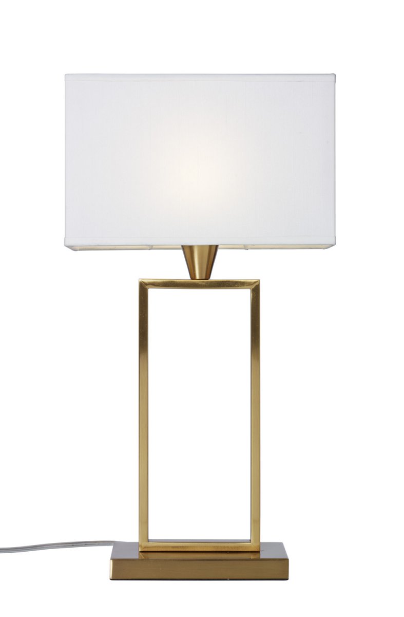 Kensington 50cm Latón lámpara de mesa De Cottex - La lámpara de mesa Kensington, fabricada en metal y tela, combina el minimalismo moderno con una elegancia sofisticada.