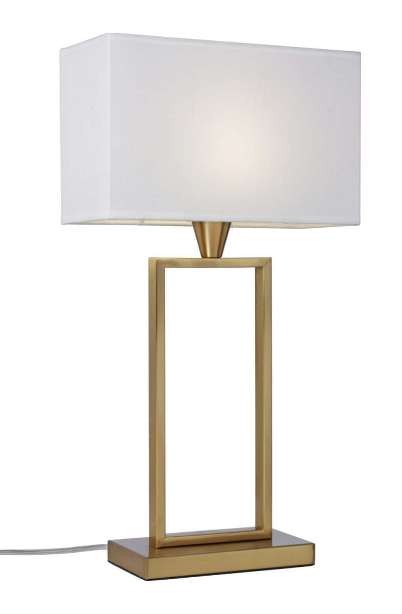 Kensington 50cm Latón lámpara de mesa De Cottex - La lámpara de mesa Kensington, fabricada en metal y tela, combina el minimalismo moderno con una elegancia sofisticada.