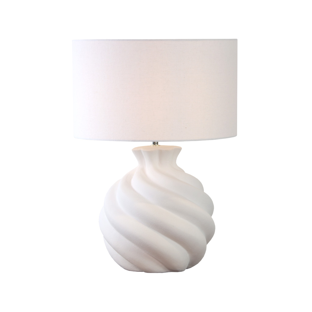 Vindel 52cm Blanco lámpara de mesa De Lampan - La l&aacute;mpara de mesa Vindel es una l&aacute;mpara decorativa que combina elegantemente forma y estructura.