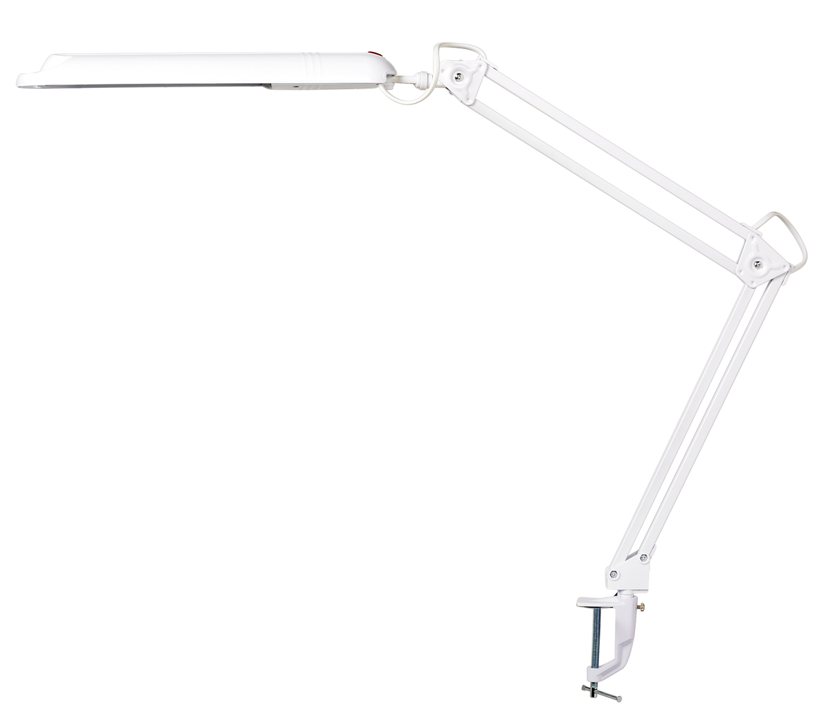Swingo 110cm Blanco lámpara de escritorio De Armaturhantverk - El potente brazo y la amplia fuente de luz proporcionan una luz uniforme en toda la superficie de trabajo, lo que lo hace ideal para oficinas, salas de estudio o trabajos de hobby.