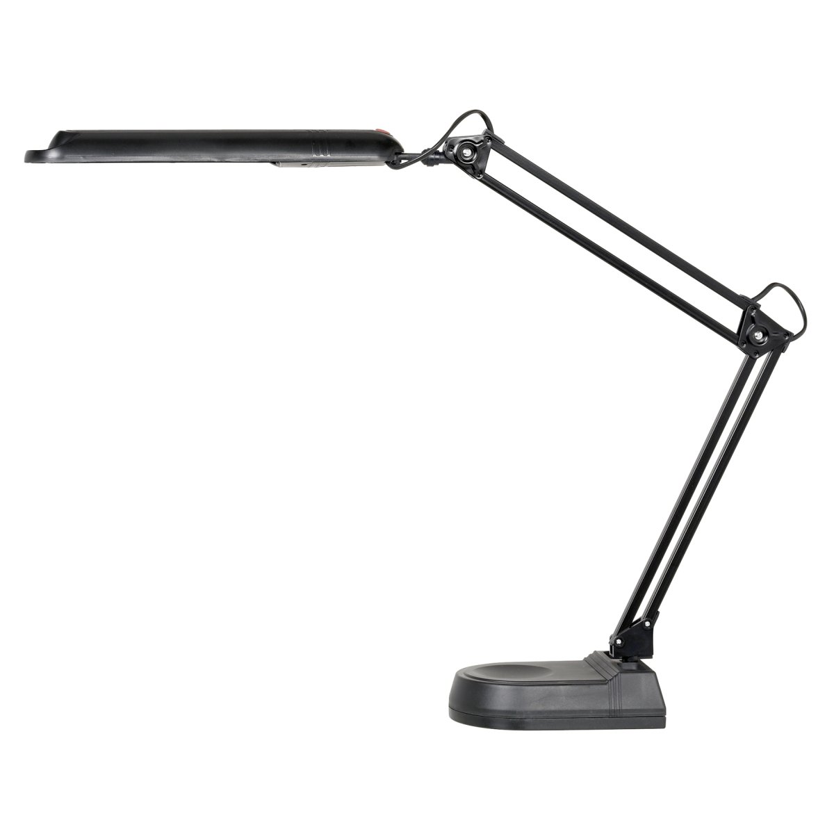 Swingo 110cm Negro lámpara de escritorio De Armaturhantverk - Con su brazo flexible y su amplia fuente de luz, proporciona una luz potente y uniforme en toda la superficie de trabajo.