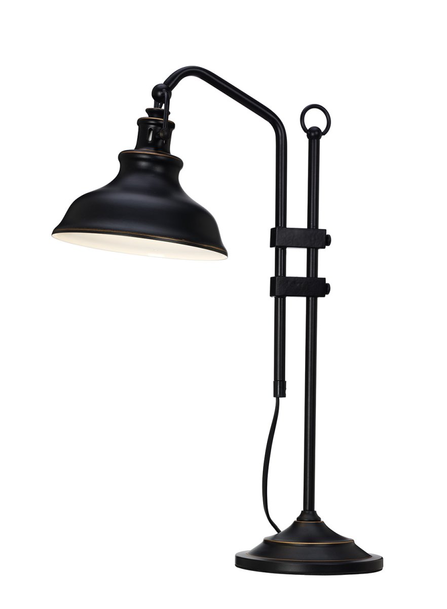 New Haven 50cm Negro lámpara de mesa De Cottex - La robusta construcción de metal y la forma clásica hacen que la lámpara sea perfecta para el escritorio o como iluminación de acento en la sala de estar.
