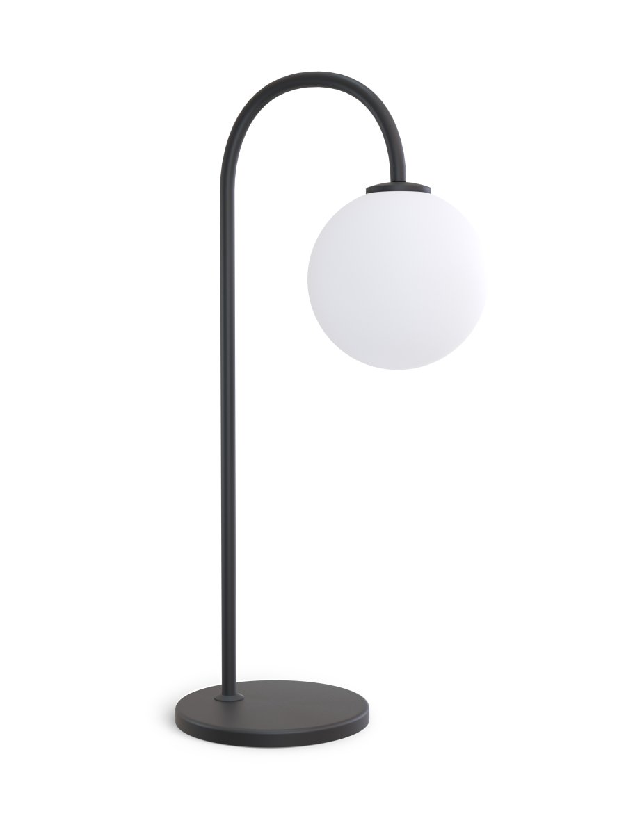 Ballon 53cm Negro lámpara de mesa De Herstal - Con su impresionante altura de 53 cm, la l&aacute;mpara de mesa Balloon ser&aacute; el centro de atenci&oacute;n en tu mesa o mesita de noche.